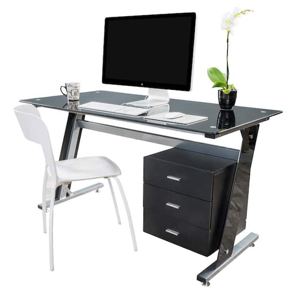 Modern Design Computer Desk with Storage Sand Stone - Techni Mobili