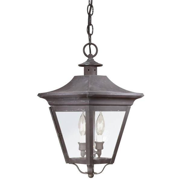 Troy Lighting Oxford 2-Light Charred Iron Outdoor Pendant