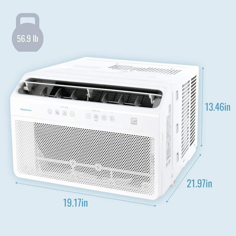 Keystone 12,000 BTU White Window Air Conditioner with Remote