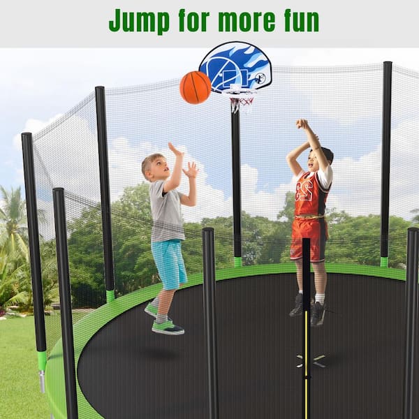 Jump n jam trampoline basketball hoop best sale