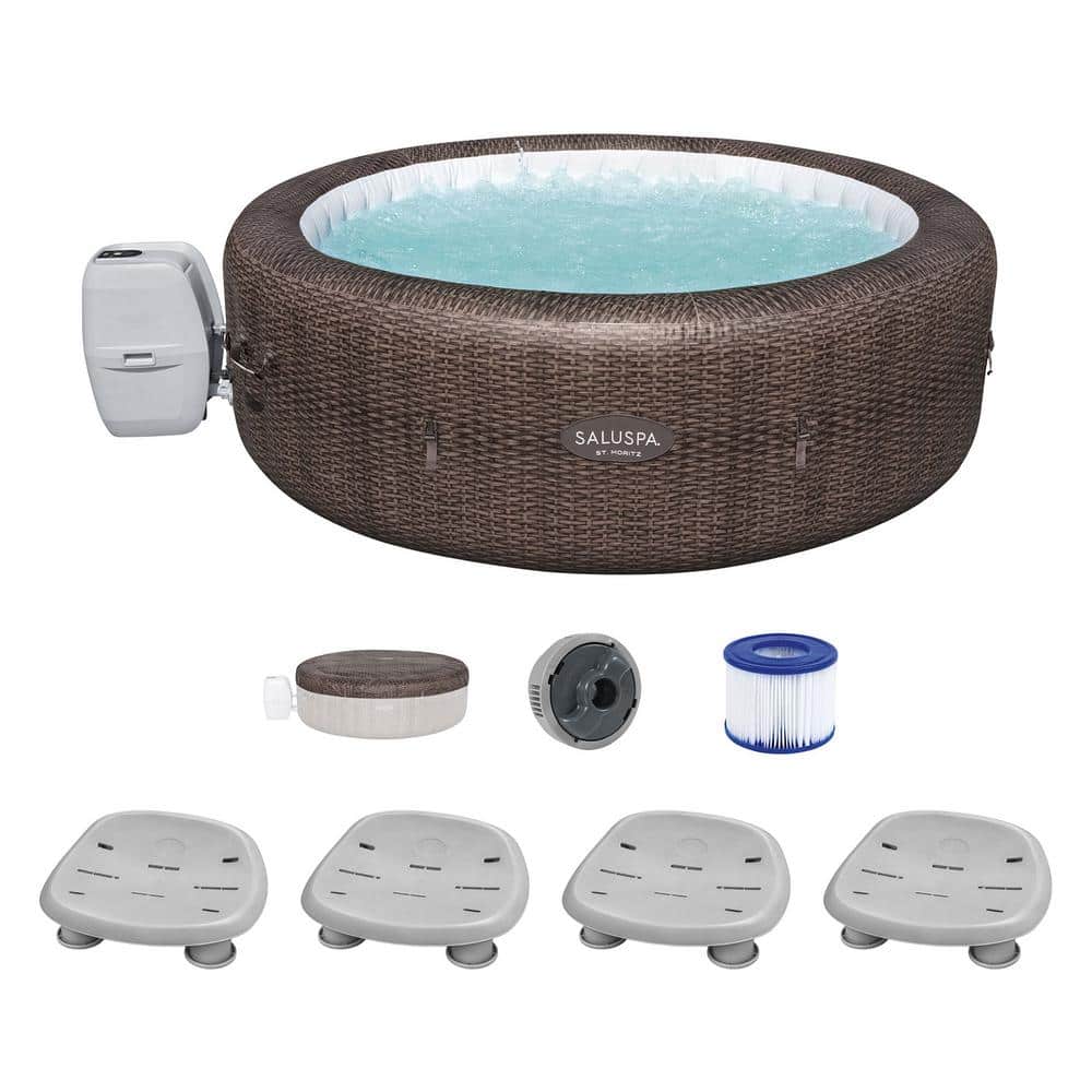 St Moritz 7-Person 180-Jet Inflatable Hot Tub with Spa Seat (4-Pack) price history on PriceWatchPro