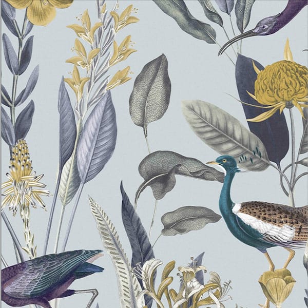 Graham & Brown Glasshouse Soft Grey Removable Wallpaper Sample