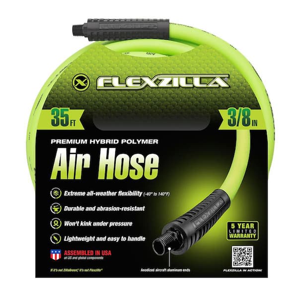 Flexzilla 3/8 in. x 35 ft. Air Hose with 1/4 in. MNPT Fittings