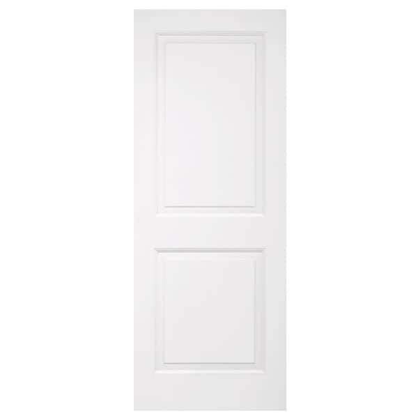 Steves & Sons 18 in. x 80 in. 2 Panel Squaretop No Bore Solid Core White Primed Interior Door Slab