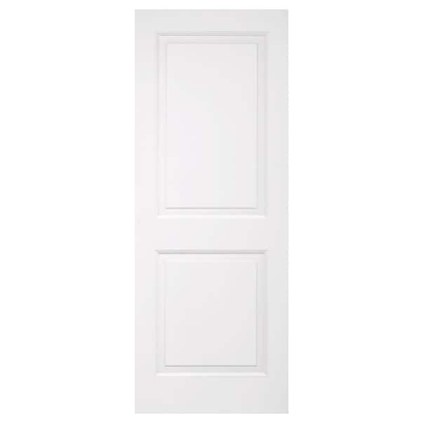 Steves & Sons 28 in. x 80 in. 2 Panel Squaretop No Bore Solid Core White Primed Interior Door Slab