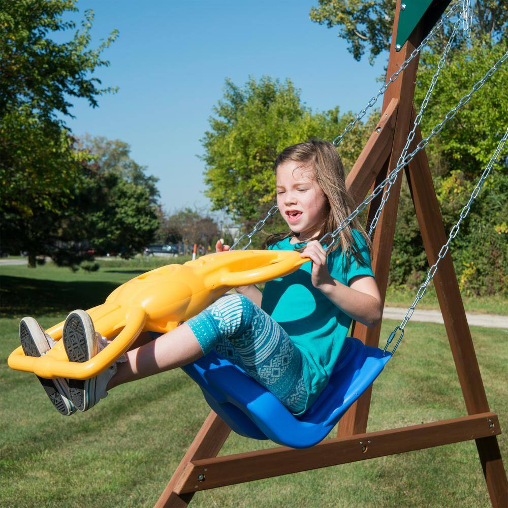 Knightsbridge Plus Large Wooden Swing Set with Canopy Roof