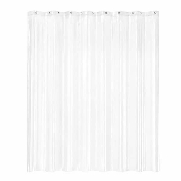 72 in. W x 84 in. L Clear Shower Curtain Liner with 3 Magnets, Rustproof Grommets