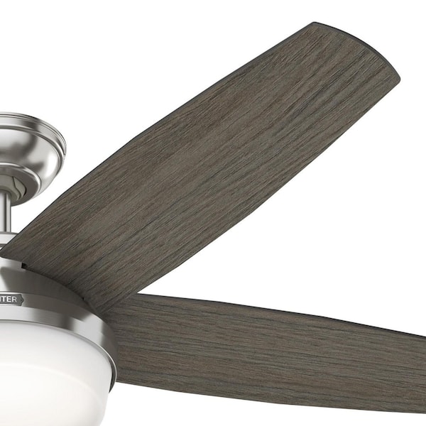Hunter Avia II 52 in. LED Indoor Brushed Nickel Ceiling Fan with 