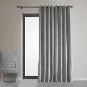 Silver Grey Gray Grommet Blackout Curtain - 100 in. W x 96 in. L (1 Panel)