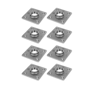 1 in. Black Iron Square Flange Fitting (8-Pack)