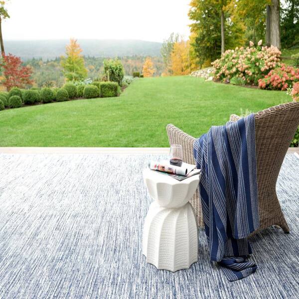 Tideline Handwoven Navy 6 ft. x 9 ft. Outdoor Area Rug