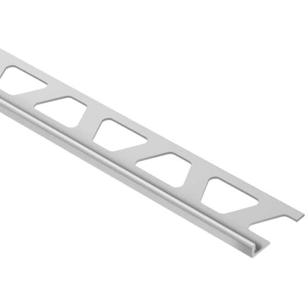 Schluter Schiene Satin Anodized Aluminum 1/8 in. x 8 ft. 2-1/2 in. Metal L-Angle Tile Edging Trim
