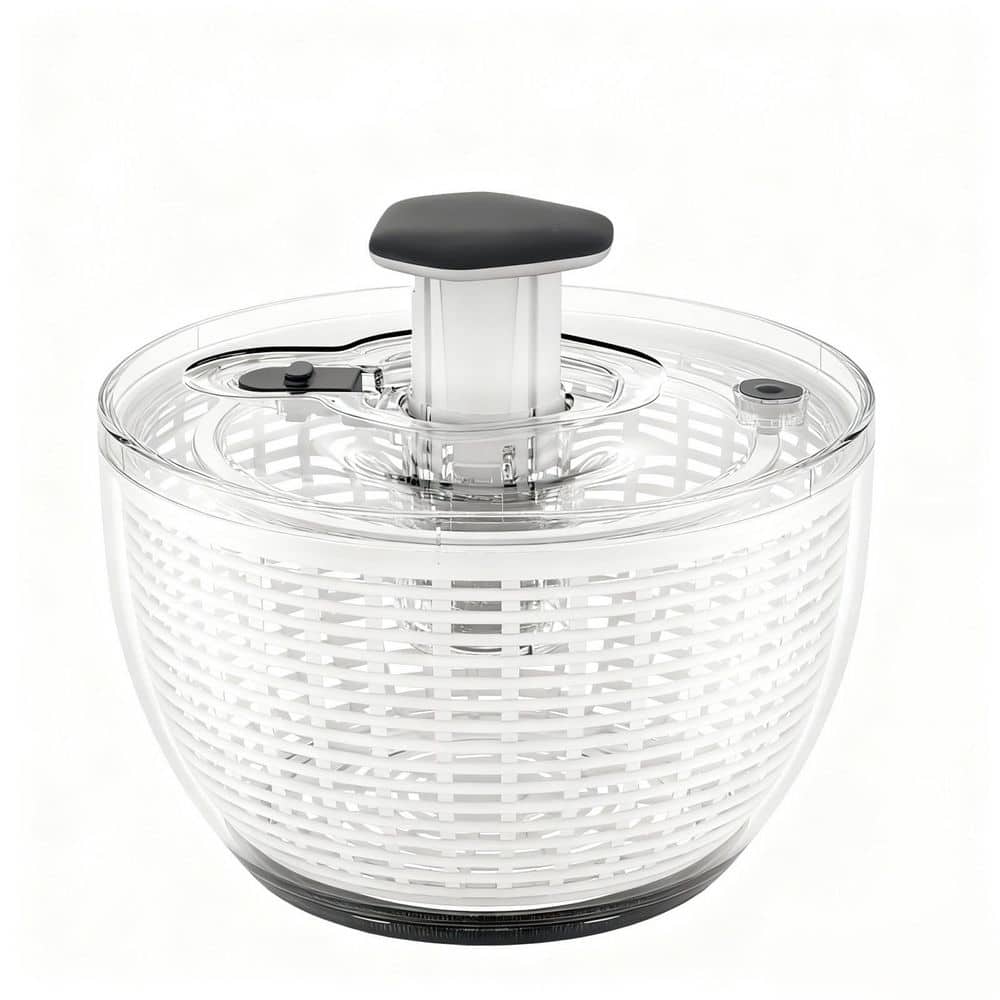 3.8 qt. Salad Spinner with 1-Handed Operation, Transparent Design, and High-Speed Drying for Fresh Vegetables in White price history on PriceWatchPro