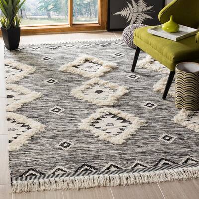 Kenya Black/Ivory 8 ft. x 10 ft. Area Rug