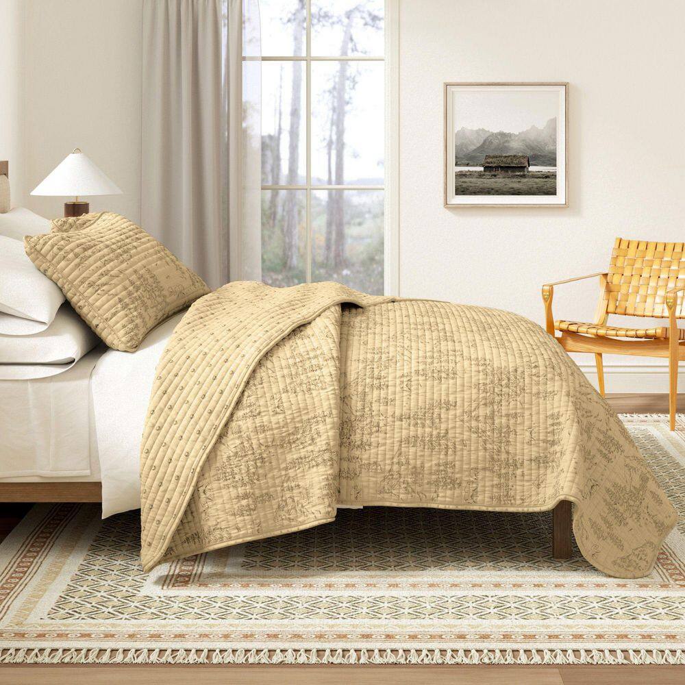 Grey Reversible Winter Printed Microfiber Quilt Set with Shams (2 or 3-Piece) price history on PriceWatchPro