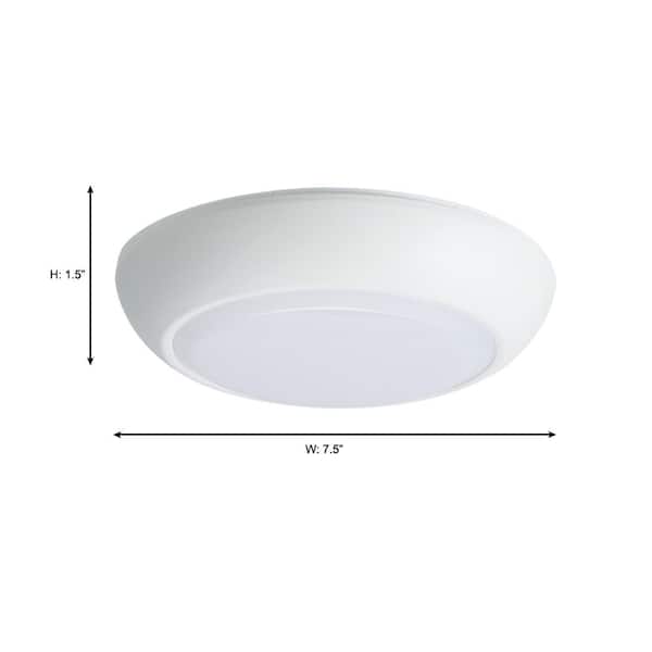 Halo Cld 7 In White Selectable Integrated Led Flush Mount Ceiling Light Cld7089swhr The Home Depot - Ceiling Led Lights Dubai