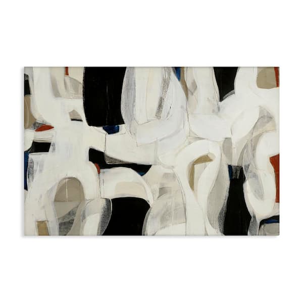 Stupell Industries Dynamic Earthy Shapes by Kippi Leonard Unframed Abstract Graphic Art Print 16 in. x 24 in.