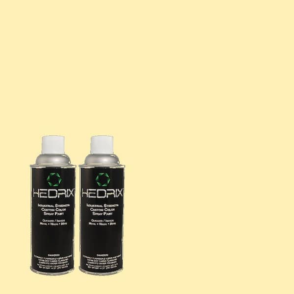 Hedrix 11 oz. Match of 1B5-1 Washed Lemon Semi-Gloss Custom Spray Paint (2-Pack)