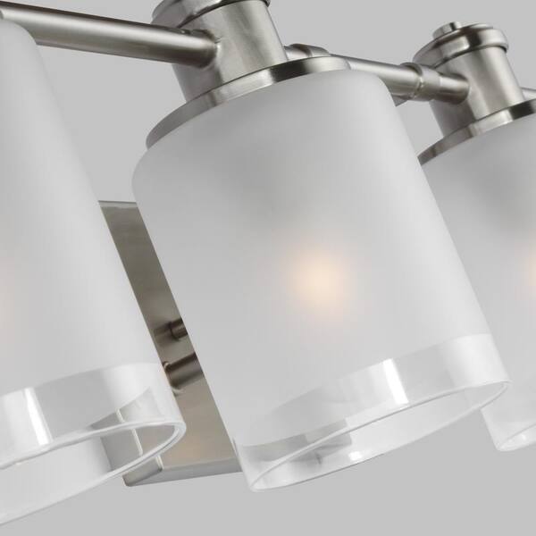 Details about   Norwood 33.875 in 4-Light Chrome Vanity Light with Clear Highlighted Satin Etch 
