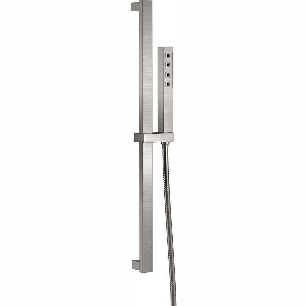 1-Spray Patterns 1.75 GPM 1.38 in. Wall Mount Handheld Shower Head with H2Okinetic in Stainless price history on PriceWatchPro
