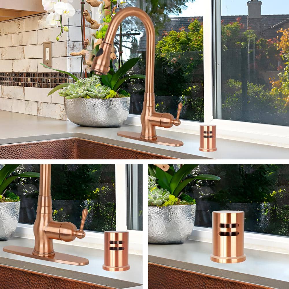 Copper Dual-Threaded Kitchen Sink Air Gap Cover