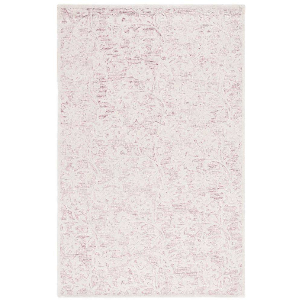 Handmade Pink and Ivory Tufted Wool 8' x 10' Area Rug