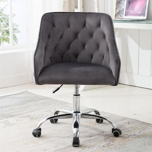 Modern Swivel Shell Chair for Living Room, Dark Gray Leisure office Chair
