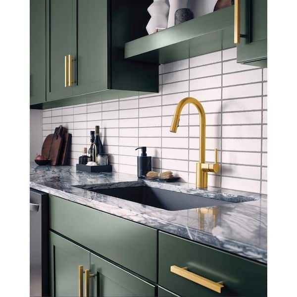 Align Single-Handle Touchless Pull Down Sprayer Kitchen Faucet with MotionSense Wave and Power Clean in Brushed Gold