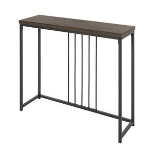 ZEN 39.4 in. Brown 32.2-Rectangle Wood Console Table