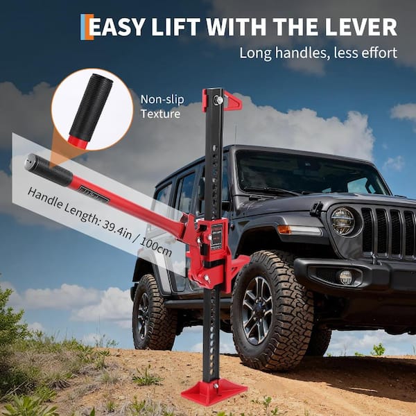 Heavy-Duty Steel High Lift Utility Jack with Adjustable Height