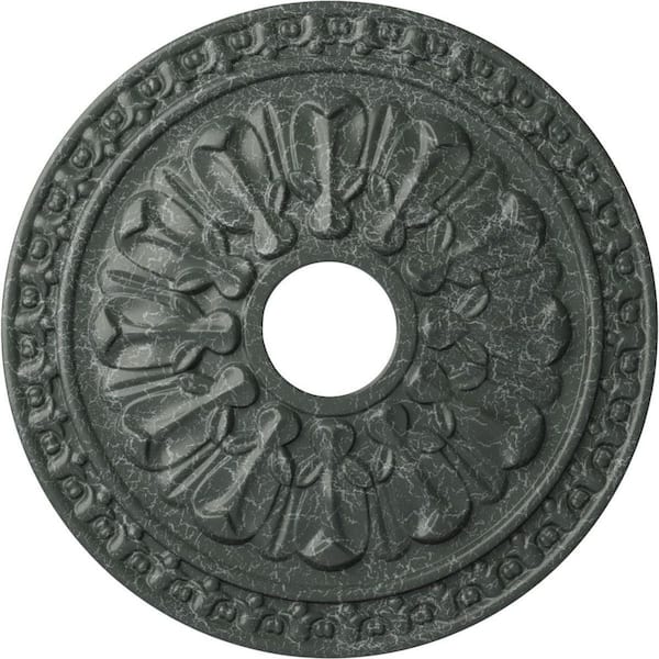 Ekena Millwork 1-3/8" x 18" x 18" Polyurethane Warsaw Ceiling Medallion, Athenian Green Crackle