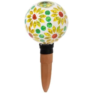 Glass Mosaic Plant Watering Globe - Bright Blooms