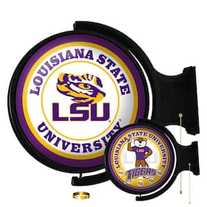 LSU Tigers: Double-Sided Original "Pub Style" Round Rotating Lighted Wall Sign (23"L x 21"W x 5"H)
