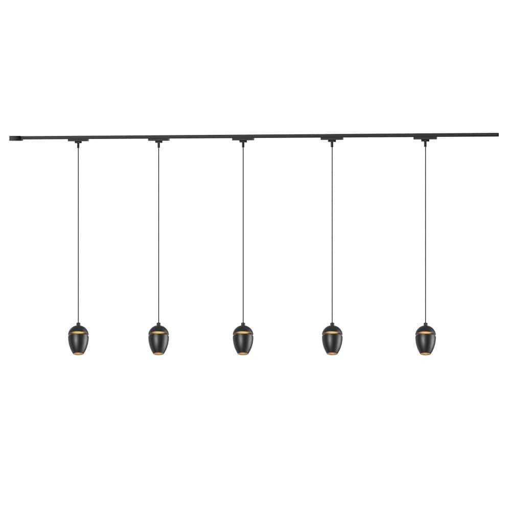 Eloa 5 Light Black dimmable 3000K LED Trilo Track Ceiling Kit price history on PriceWatchPro