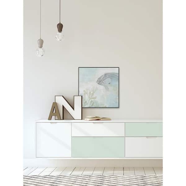Unbranded 48 in. H x 48 in. W "Coastal Fresco II" by Marmont Hill Framed Canvas Wall Art