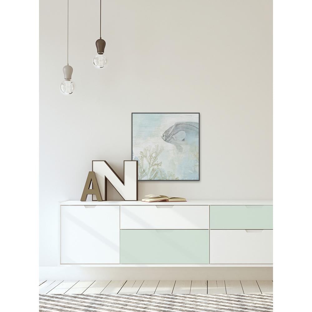 48 in. H x 48 in. W Coastal Fresco II by Marmont Hill Framed Canvas Wa