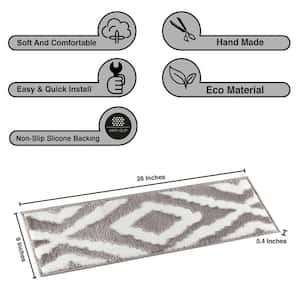 Grey 9 in. x 28 in. Anti-Slip Stair Tread Polypropylene w/Latex Backing (Set of 5) Carpet Stair Tread Cover
