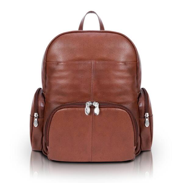 Leather backpacks outlet with laptop compartment