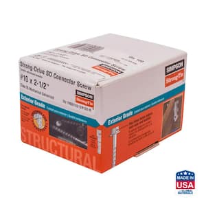 #10 x 2-1/2 in. 1/4-Hex Drive, Strong-Drive SD Connector Screw (100-Pack)