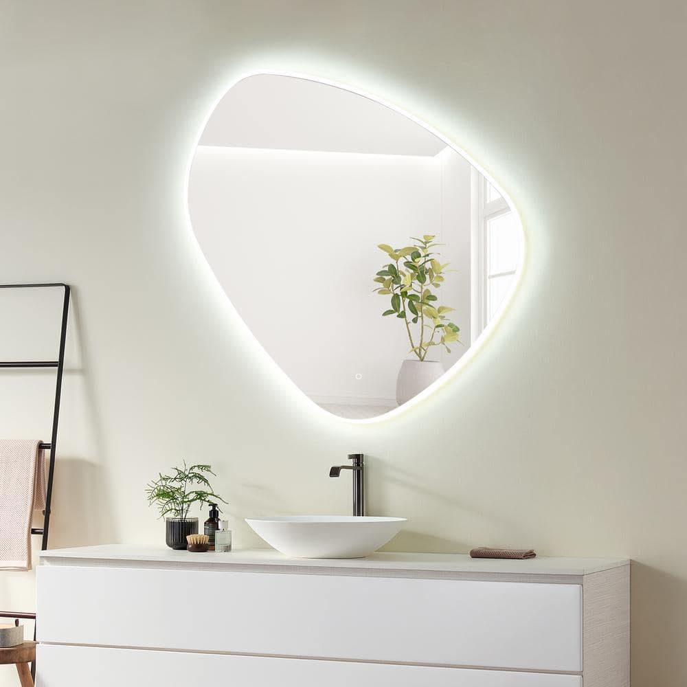 Rasso 32" Frameless LED Lighted Bathroom Vanity Mirror