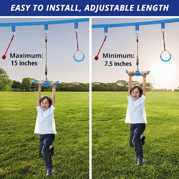 Blue Ninja-Twister Swing with 360° Handle Twist-Spin for Kids