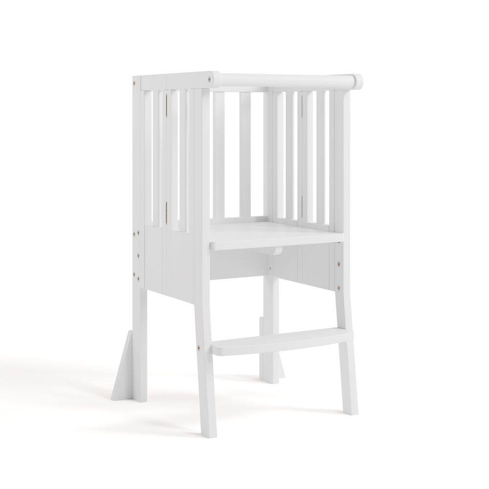 Toddler Montessori White Foldable Step Stool