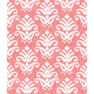 Pink Keaton Coral Medallion Wallpaper Sample