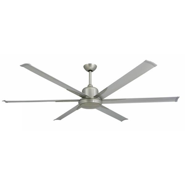 TroposAir Titan 72 in. Indoor/Outdoor Brushed Nickel Ceiling Fan and Light
