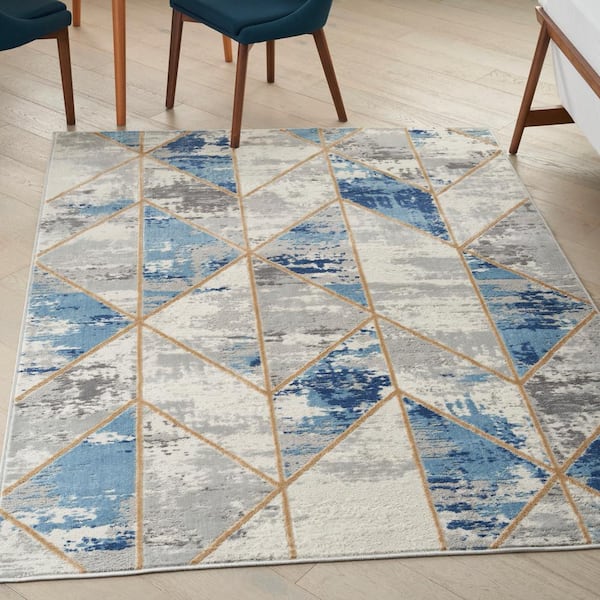Elation Grey/Multi 8 ft. x 10 ft. Contemporary Area Rug