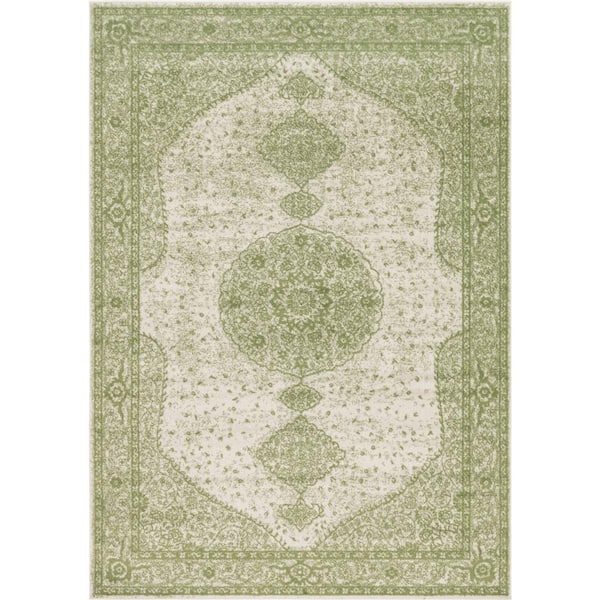 Bromley Midnight Green 7 ft. x 10 ft. Area Rug
