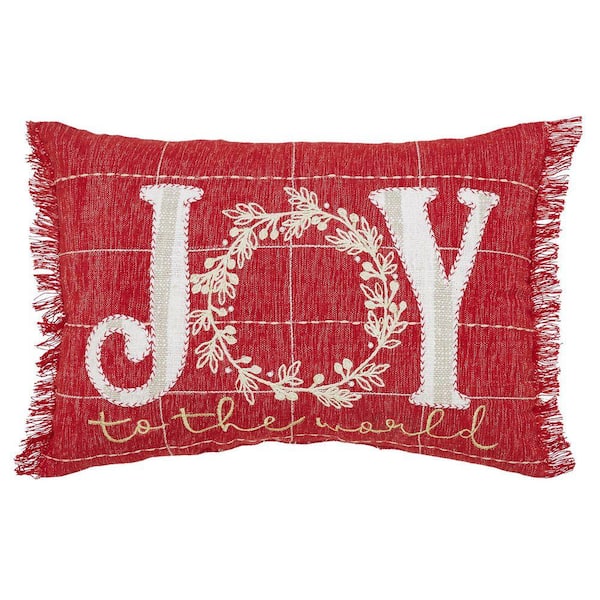 14x20 Joy to the World Fringed Pillow