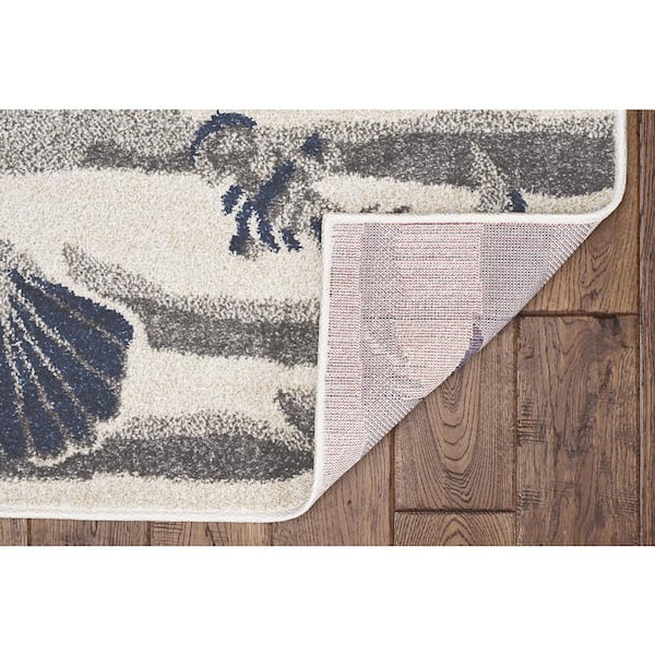 Lucia Ivory Seashore 2 ft. x 4 ft.. Indoor/Outdoor Accent Rug
