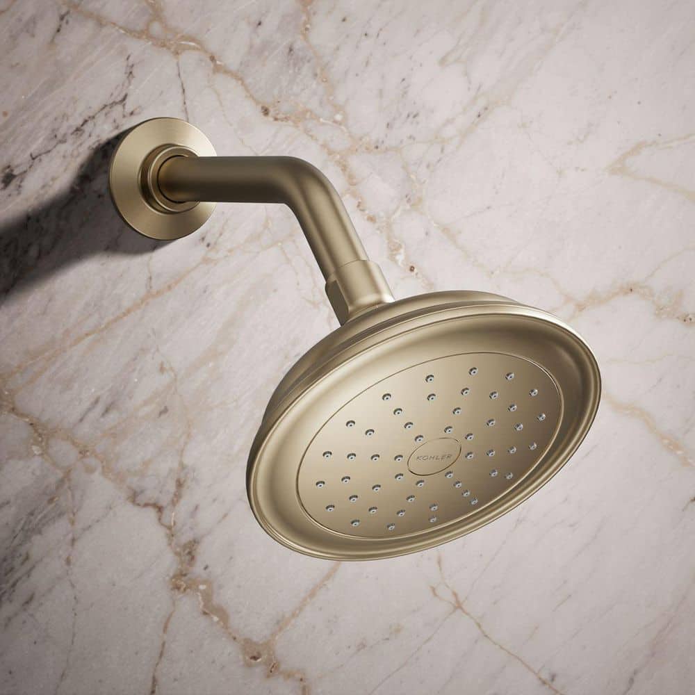 Vibrant Brushed Bronze Wall Mounted Shower Head with Katalyst Spray