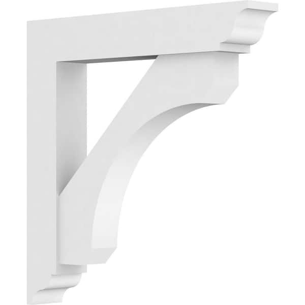 Ekena Millwork Standard Legacy 3 in. W x 20 in. H x 20 in. D Signature Urethane Polyurethane Bracket With Traditional Ends